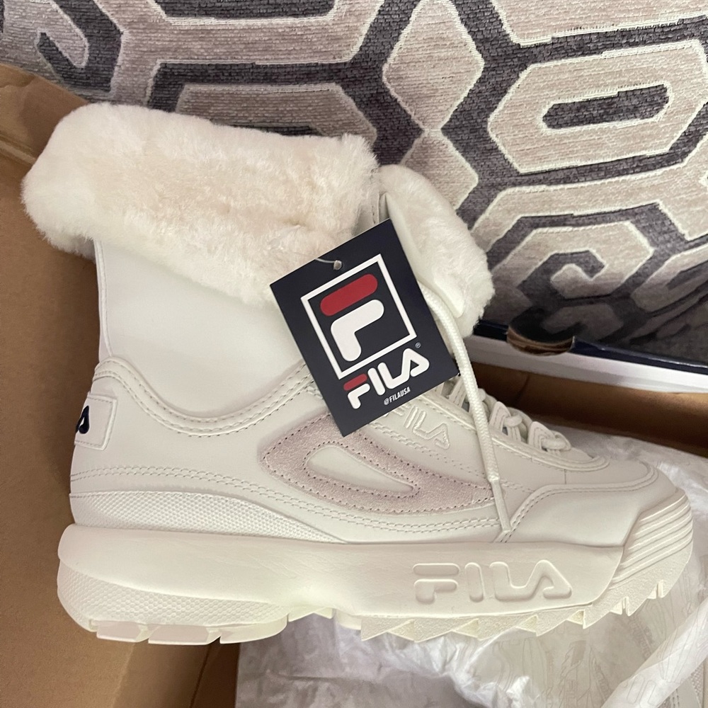 Fila Disruptor shearling boot